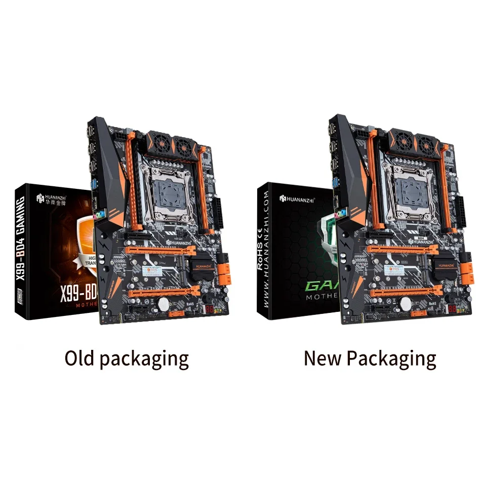 HUANANZHI X99 BD4 LGA 2011-3 XEON X99 Motherboard with Intel E5 2696 v3 with 2*16G DDR4 RECC memory combo kit set NVME NGFF