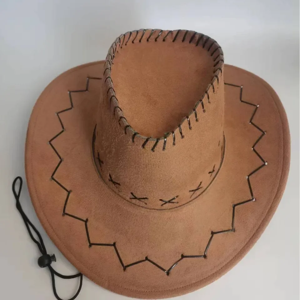 Western Cowboy Hat for Men - Outdoor Hat, Mongolian Prairie Rider Hat, Travel & Stage Performance Costume Accessory