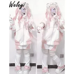 Jirai Kei Pink Sports Suits Women's 2024 Spring Trend Cute Clothing Japanese Fashion Two Dimensional Sub Culture Y2k Shorts Suit