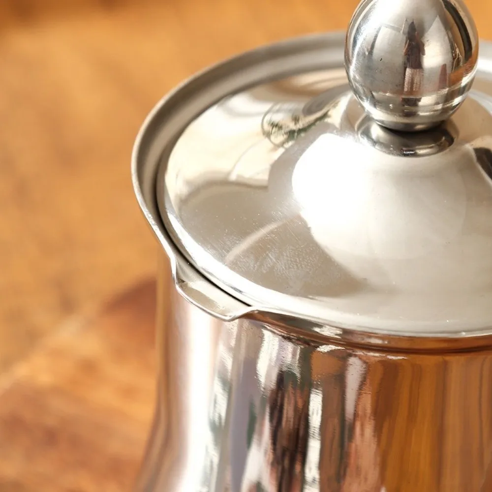 Stainless Steel Turkish Coffee Pot 350/550/720ml Portable Chocolate Melting Pot Long Handle Luxury Milk Tea Pot Porridge