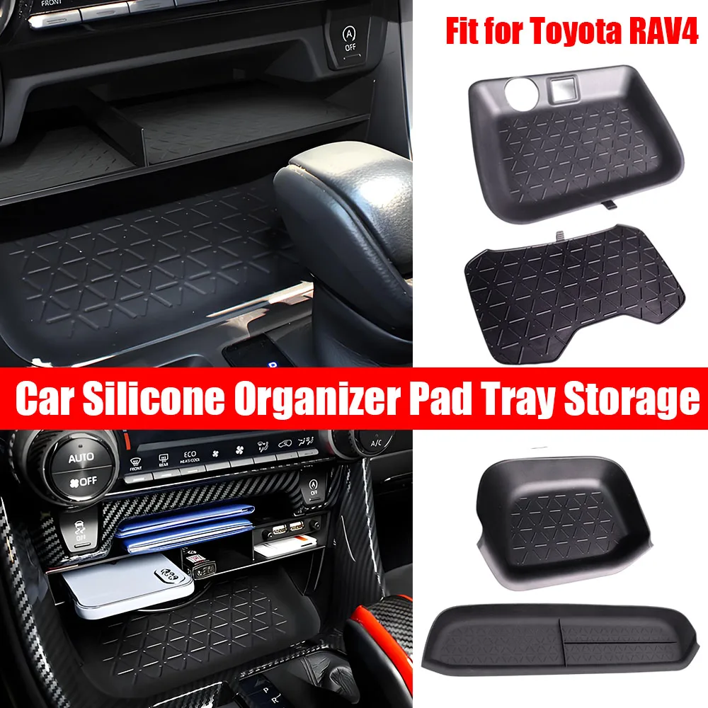 

Car Organizer Pad Silicone Anti-Slip Mat Front Seat Storage Tray Liner For Toyota RAV4 Wildlander Dustproof Auto Accessories