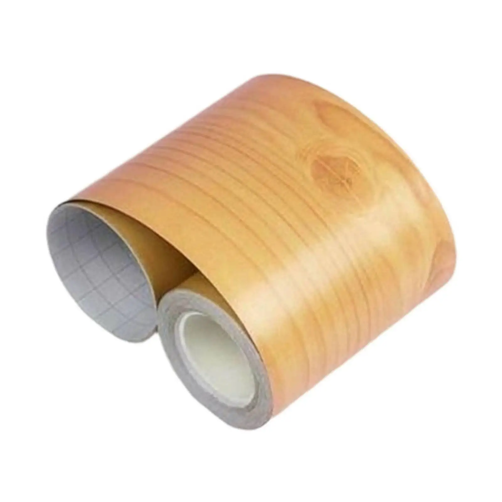Pvc Wallpaper Waterproof Wood Grain Border Tape Removable Decor Film for Bathroom Mirror Frame