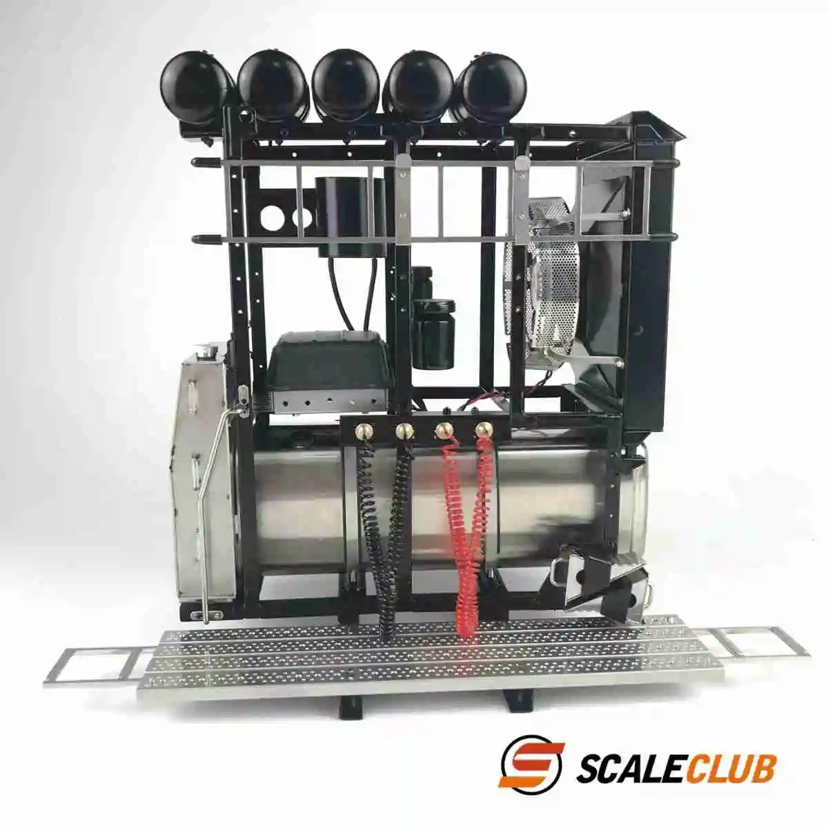Scaleclub Metalowy Stojak na Sprzęt ze Stali Nierdzewnej SBJ-BZ-1 do Modelu Ciężkiego Ciągnika RC Tamiya LESU 1851 3363 w Skali 1/14