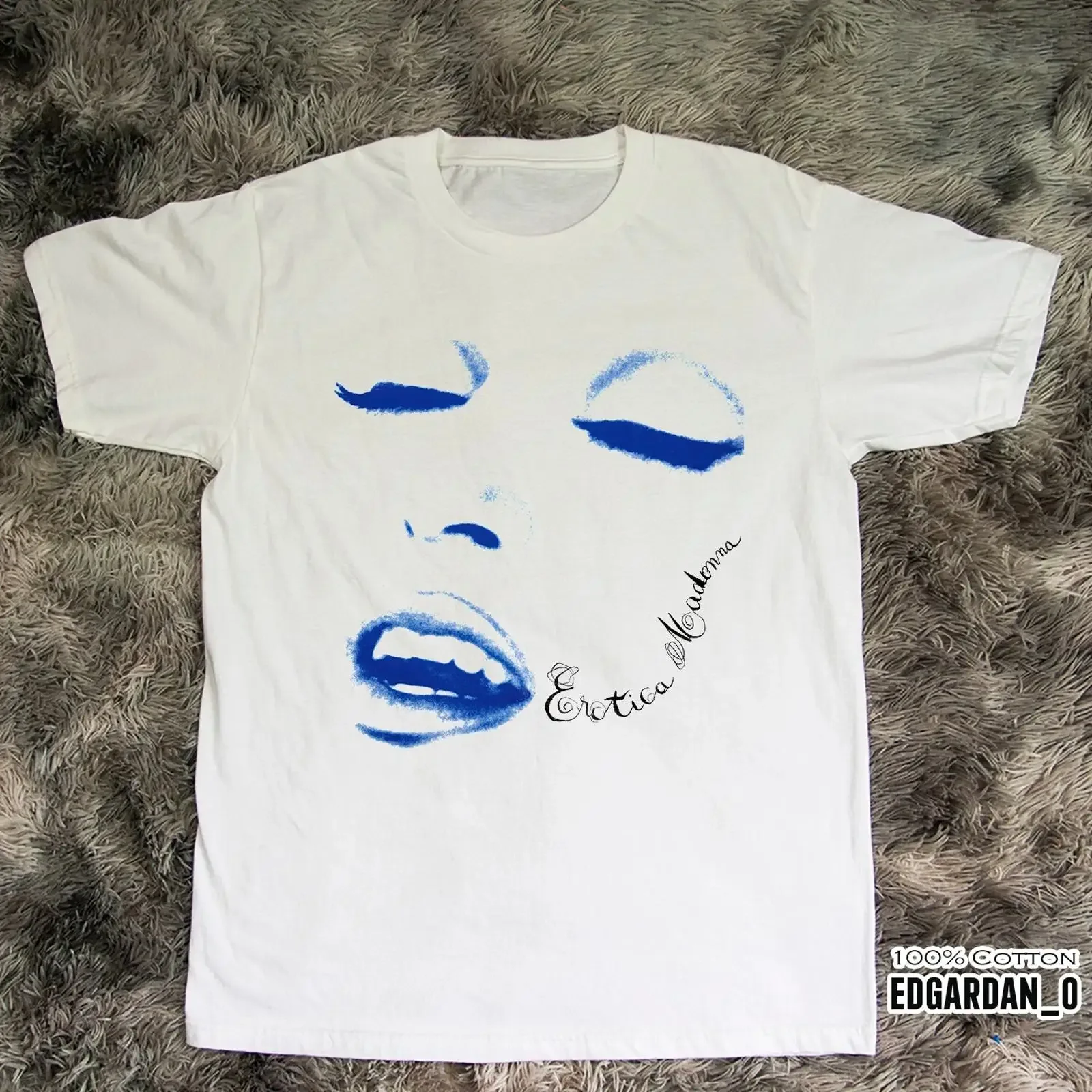 Madonna Erotica Album Heavy Cotton White T shirt Size S 5XL vintage Washed graphic Versatile streetwear Stretched