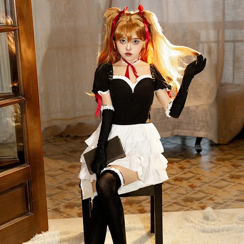 

Cosplay Anime Roleplay Eva Full Set Lolita Skirt Traditional Hanfu Women's Costume Polyester Fiber 8-25 Years Old Women