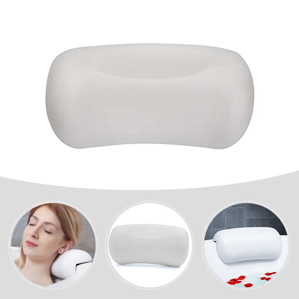 

Bathroom Pillow Ergonomic Breathable Durable Suction Cup Fix Bathtub Head Neck Shoulder Support Relaxing Pillow