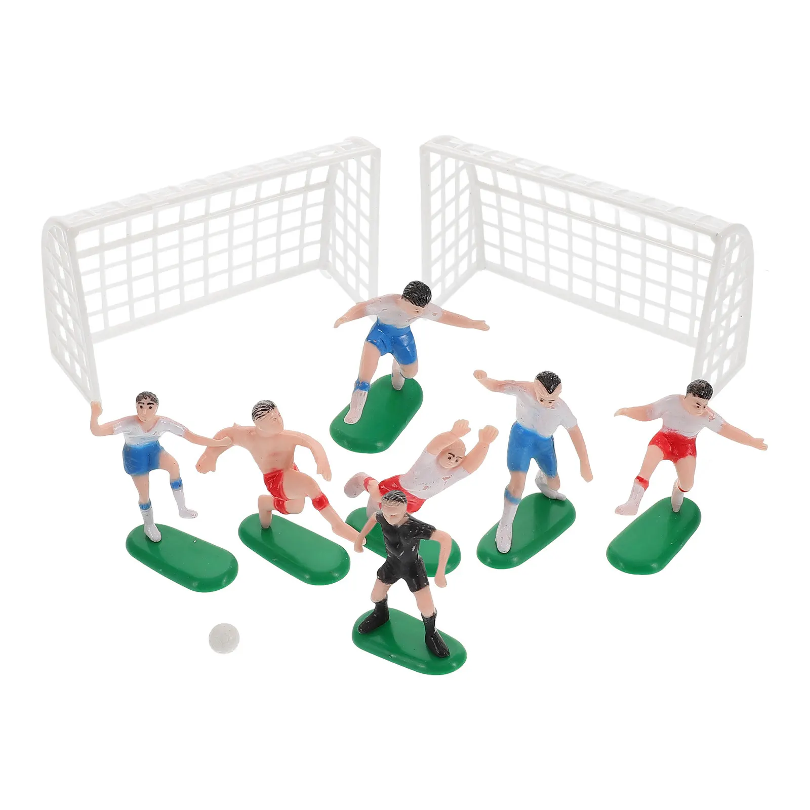 

1Set Soccer Player Decorations Plastic Football Scene Kit for Birthday Party Cake Toppers Sport Themed Celebration Supplies