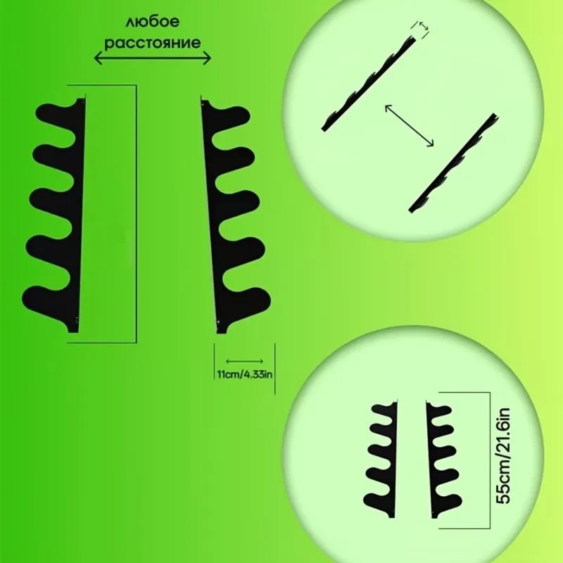 GTBL Adjustable Garden Tool Holder, 1 Pair Mounting Distance Adjustable Bracket For Shovels And Rakes With Screws