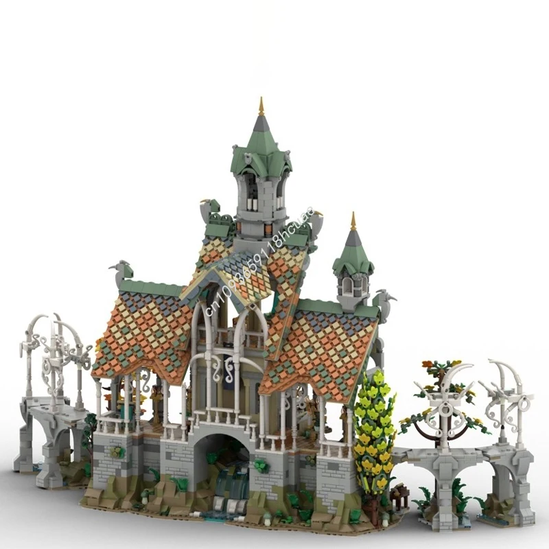 

4875 шт. MOC Bridge Add-on The Lord, строительные блоки STEM, образовательные пластиковые развивающие креативные рождественские игрушки в подарок