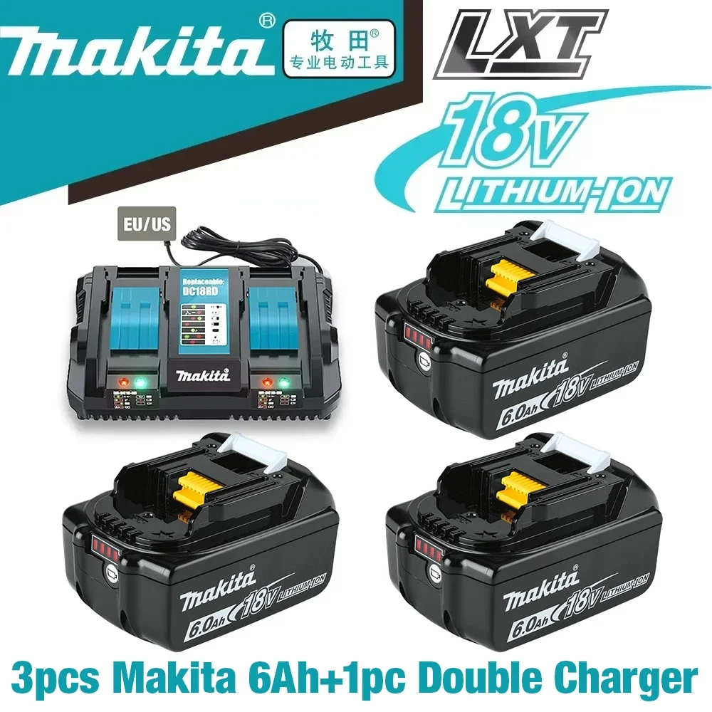 

100% Original Makita Rechargeable Battery, Replaceable LED Lithium-ion, 6.0Ah 18V BL1860B BL1860 BL1850 BL1830 BL1815