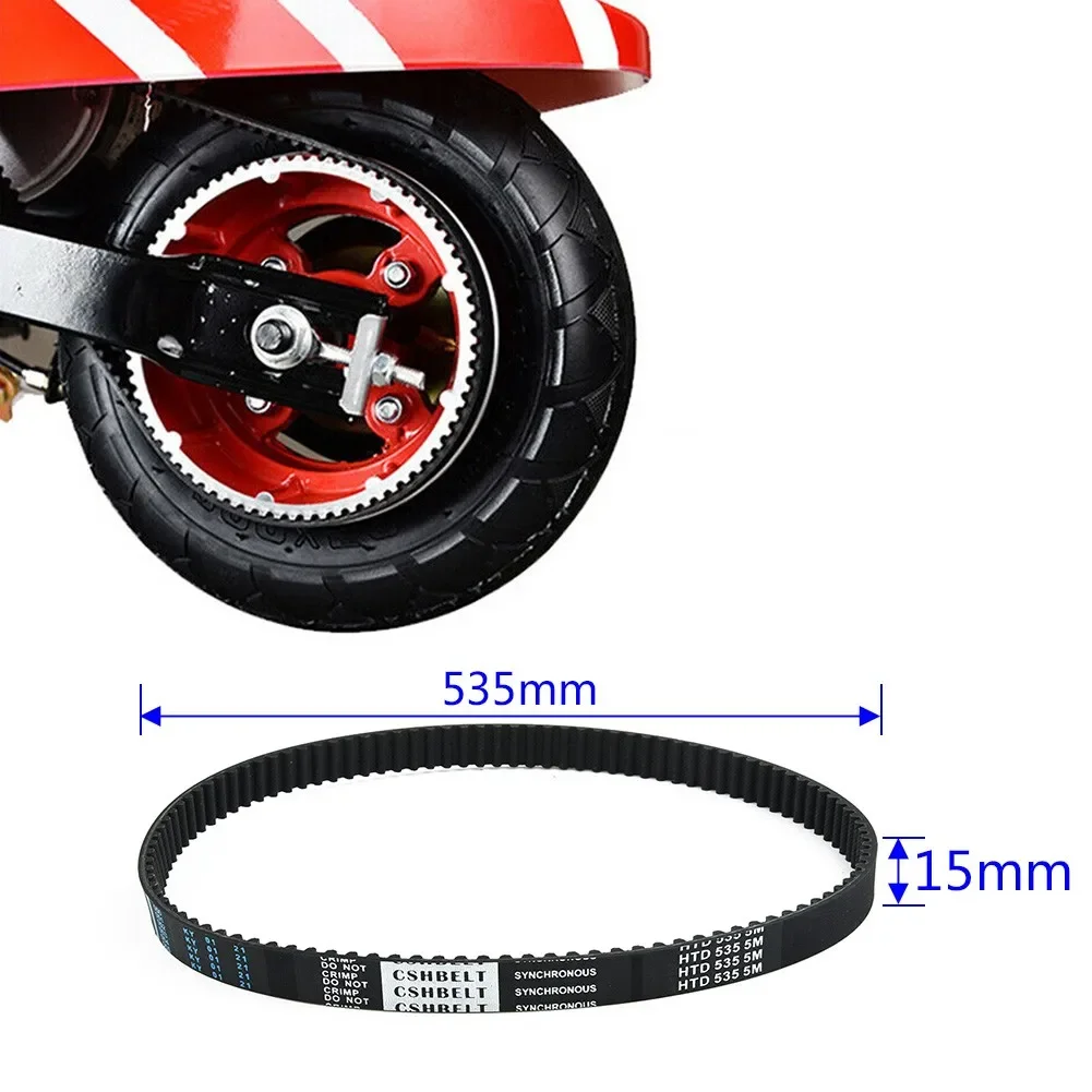 Convenient Timing Belt Ultra-light 535mm 5M-535-15 No Pollution Parts Replacement Rubber Black Electric Scooter