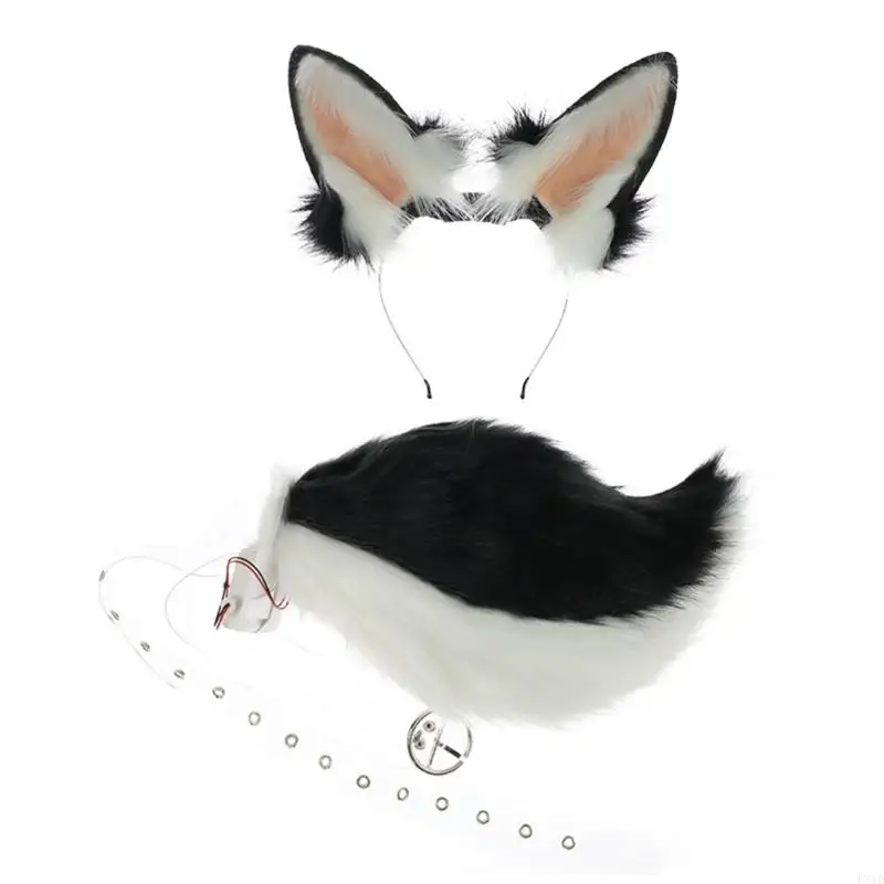 

LXAD Cosplay Headband Electric Wagging Tail Rabbit Headband Animation Hair Hoop for Masquerade Con