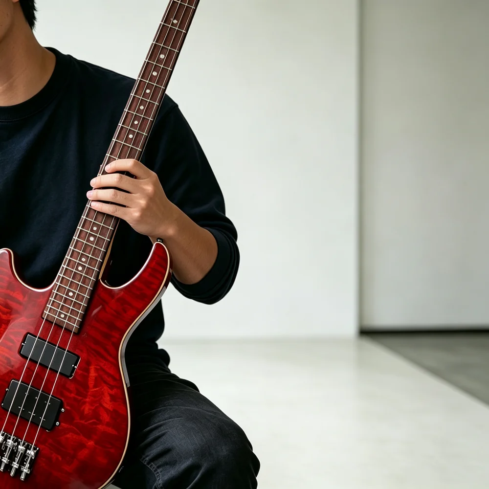 4 Strings Electric Bass Guitar With Rosewood Fretboard Black Hardware Customization Service