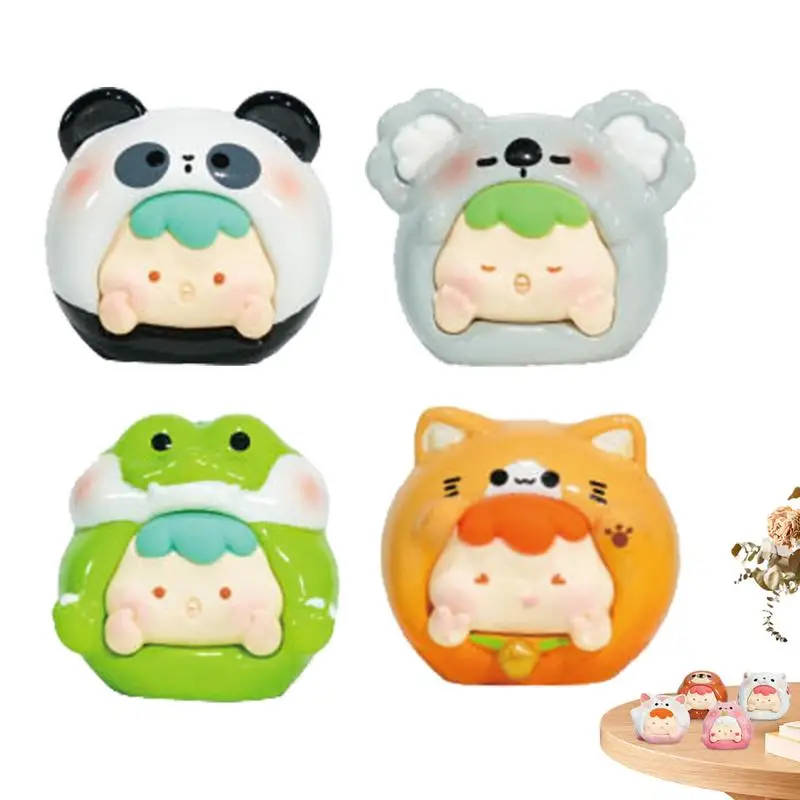 Cartoon Figure Model Trendy Ornaments Animal Paradise Series Granules Cute Doll Ideal For Girls Boys Trendy Collection