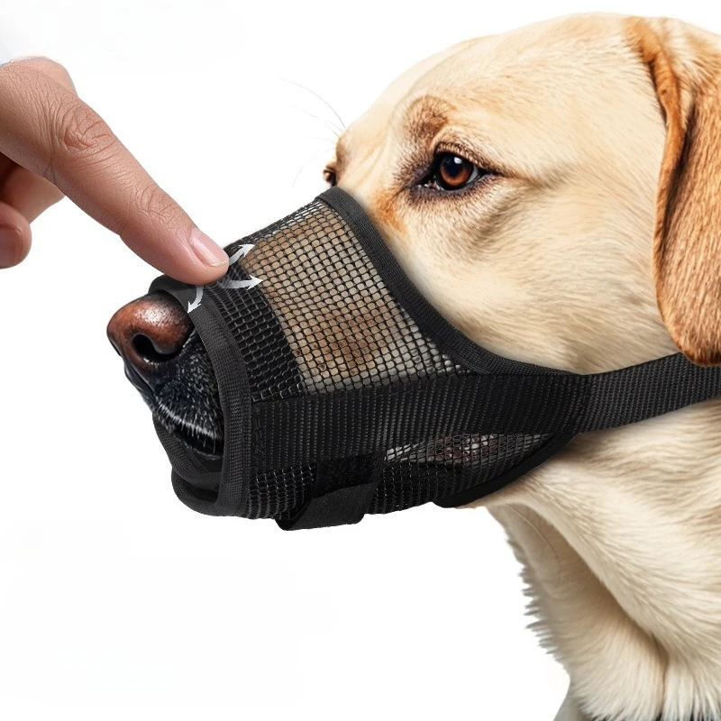 Adjustable Dog Muzzle Anti-Biting Barking Control Breathable Pet Mask for Small to Large Dogs Comfortable Dog Costume Accessory