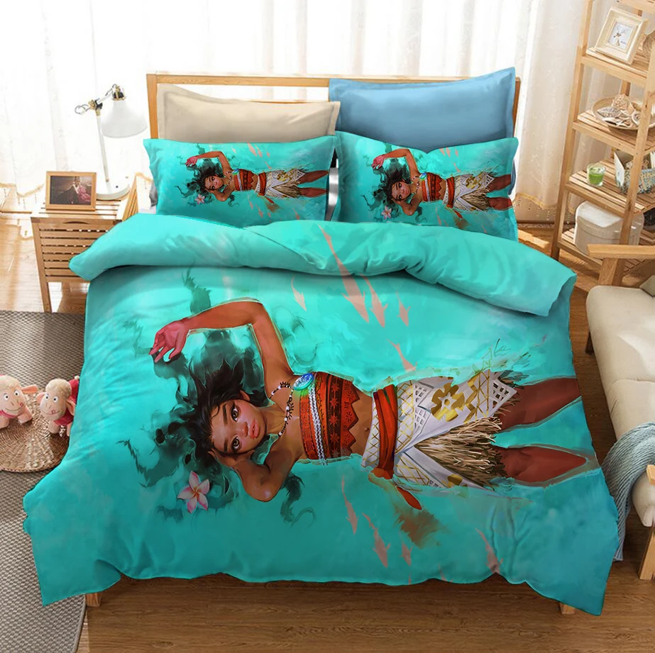 Disney Moana Maui Ocean Bedding Set Bed Cover Pillow Cover Science Comforter Bedding Set Twin Full Queen King Size Bedding Sets