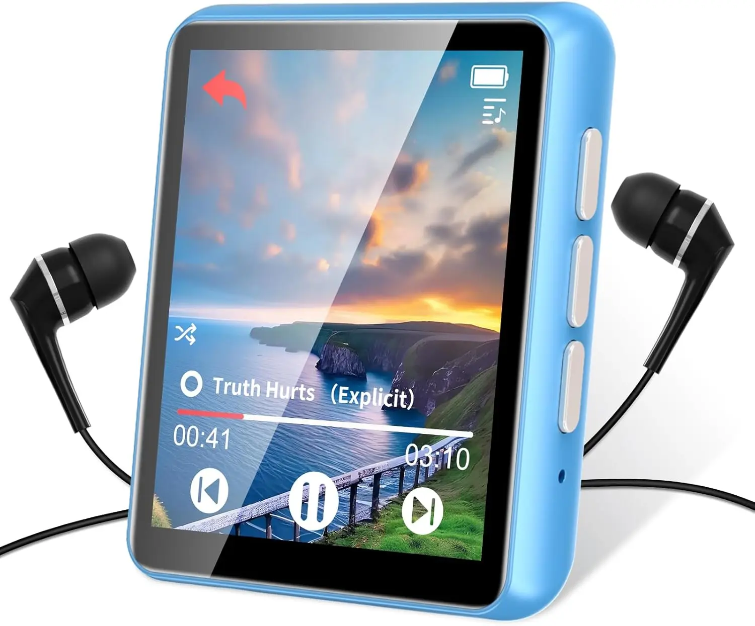 64GB MP3 Player with Bluetooth 5.3, MP3 & MP4 Players Portable HiFi Lossless Music Player with Speakers, FM Radio