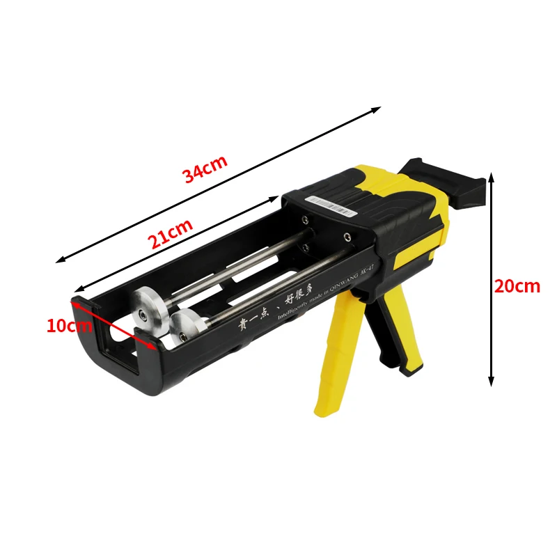 Red epoxy gun 400 ml 1:1 double-group manual glue gun, used for home repair of ceramic tile joint caulking gun.