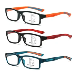 Vintage Multifocal Reading Glasses for Women Rectangular Progressive Eyewear Unisex Fashion Color Far Sight Sports Presbyopia