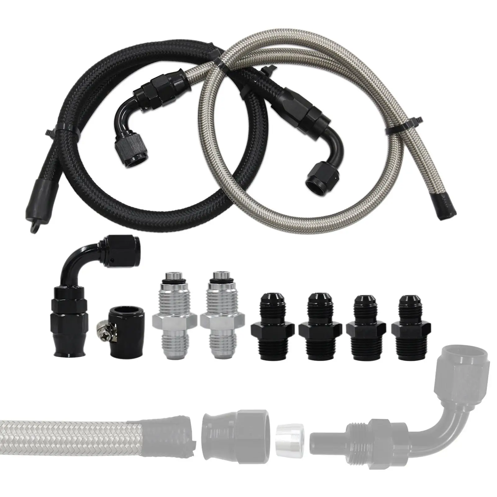

Powers Steering Pump Hose Kit Multifunction High Performance Return to Reservoir