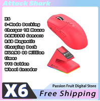 Attack Shark x6 sensor paw3395 three-mode mouse lightweight design, ultra-long battery life e-sports gaming mouse Attack Shark