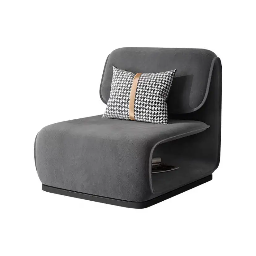 Custom Unique Designed Luxury Fashion Modular Velvet Fabric Lounge Chair With Storage For Living Room Bedroom Hotel Apartment