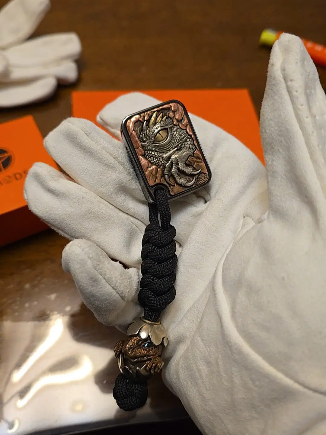Used EDC BPMODS Beard Brother Magic Dragon Side Push Card, Gun Grey Magic Dragon Complete Set, Box Complete