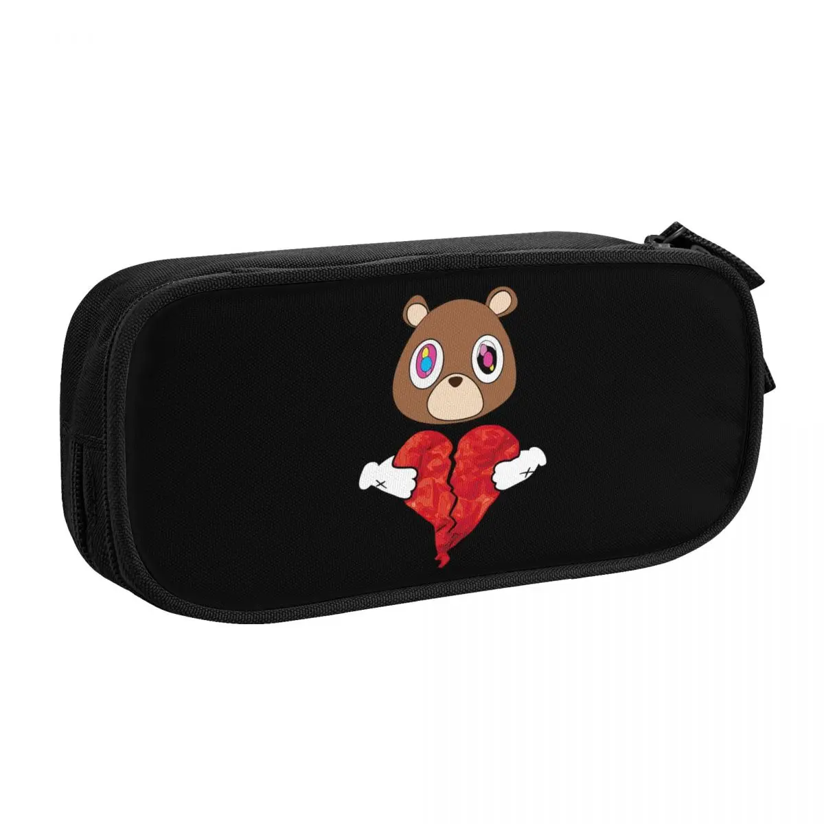 Custom Kanye West Graduation Bear Cute Pencil Cases Girl Boy Large Capacity Pencil Bag Student School