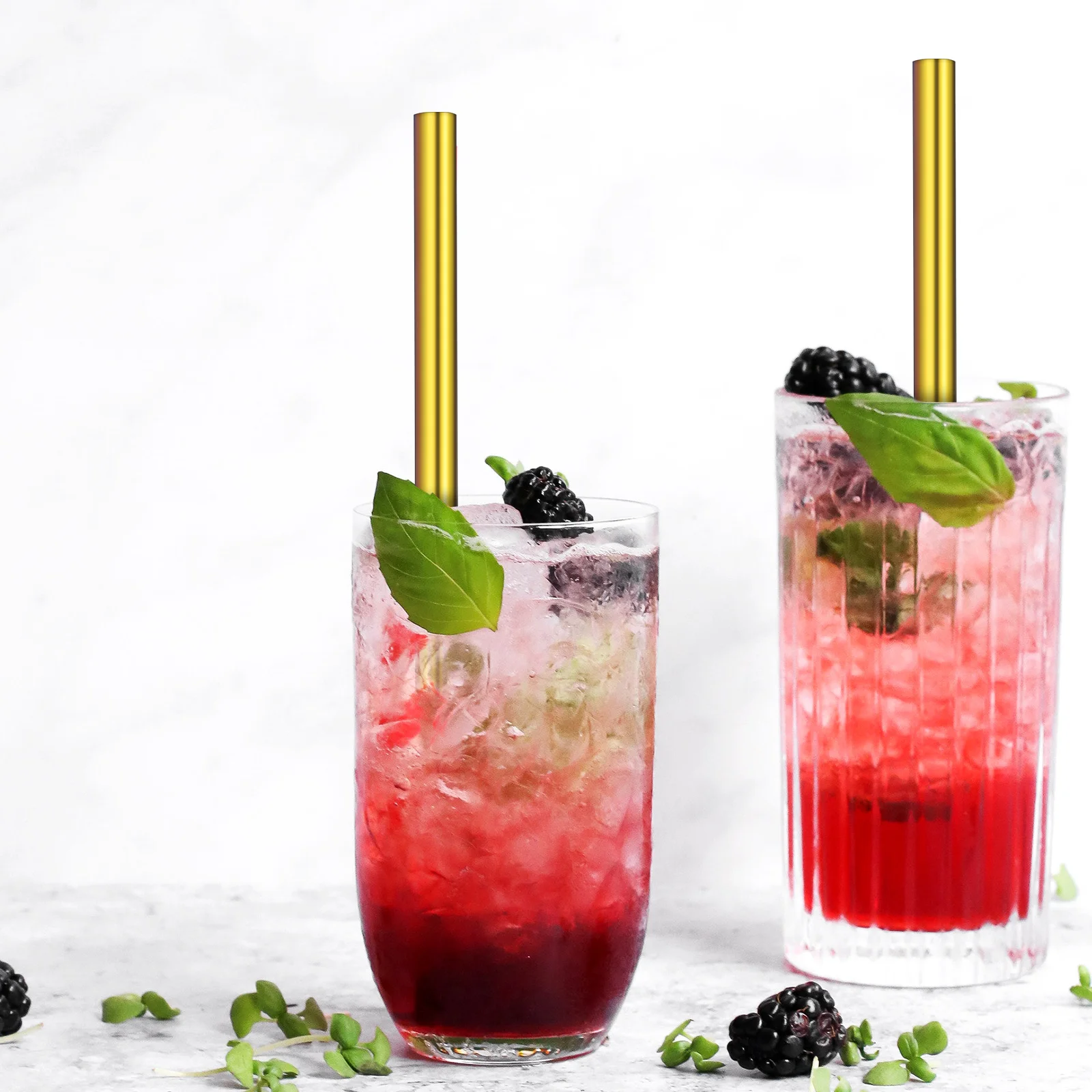 

4pcs Stainless Steel Straws Reusable Metal Drinking Straw Colorful Mixed Style For Milk Tea Smoothie Picnic Office Corrosion