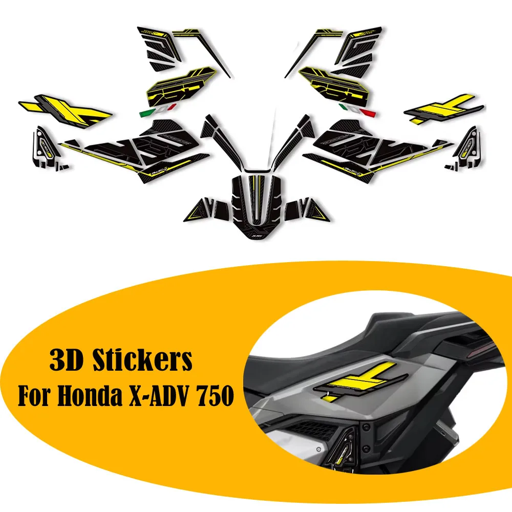 

NEW Motorcycle Tank pad stickers Knee Pad Grips Gas Fuel Oil 3D Stickers For Honda X-ADV750 X ADV 750 Adventure 2021 2022- 2025
