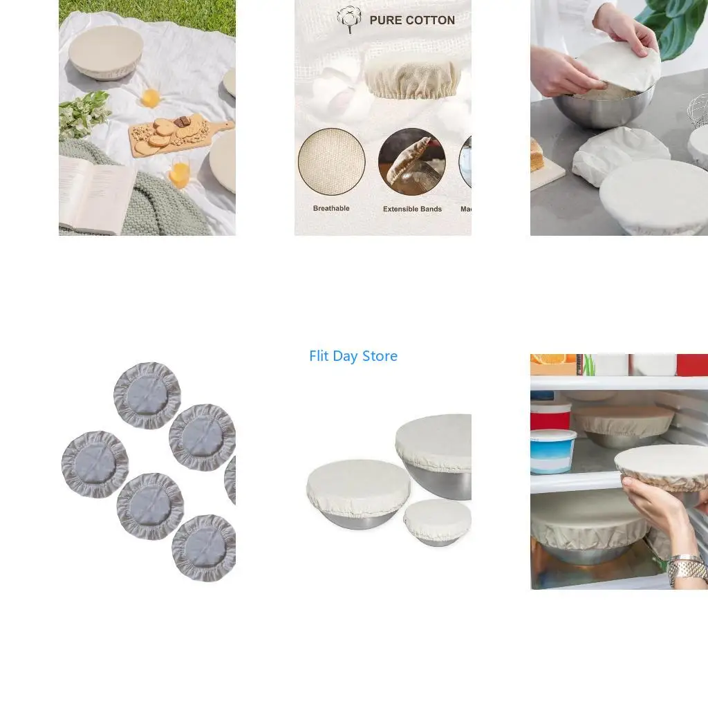 F92C Pack of 6 High Elasticity Cotton Bowl Covers Accessory For Kitchen Storage Needs