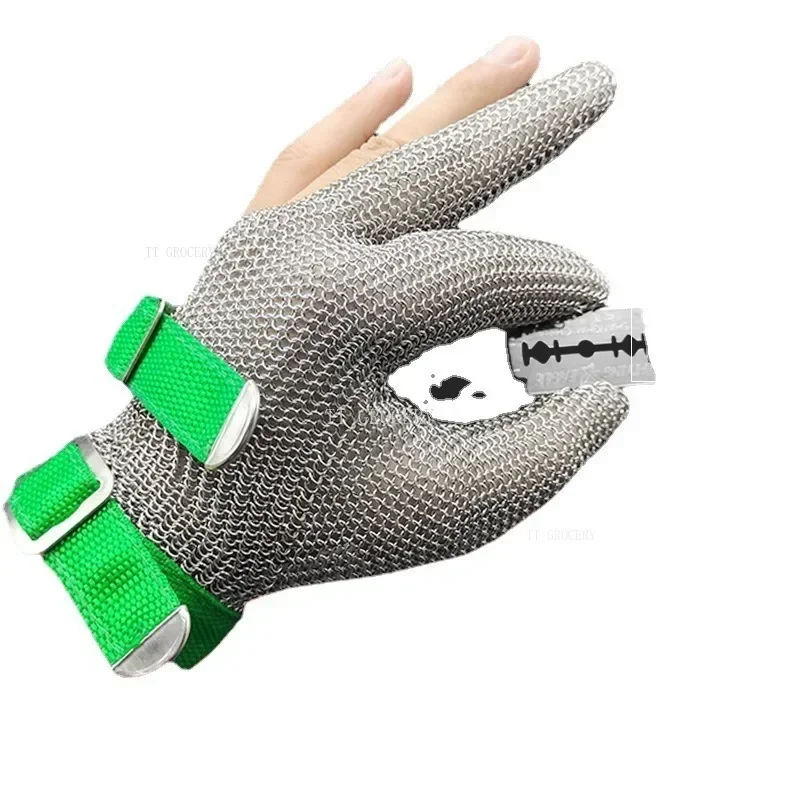 1 Stuk Mesh Slager Wanten Handbescherming Werk Steekbestendige Handschoen Veiligheid Snijvast Bescherming Handschoenen Rvs Metaal