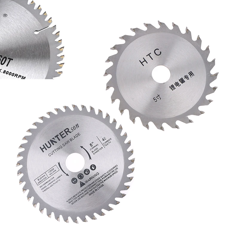 High Quality Wood Plastic Metal Cutting Tools 5 Inch Table Cutting Disc Carbide Circular Saw Blade 1" Bore 24/30/40 Teeth Tools