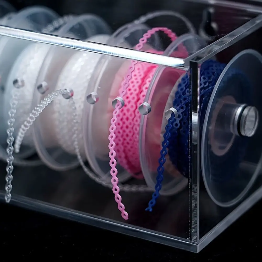 

15-слотовый стоматологический резиновый ящик для хранения цепей, прозрачный многофункциональный ортодонтический диспенсер для цепи, экономия места, практичный