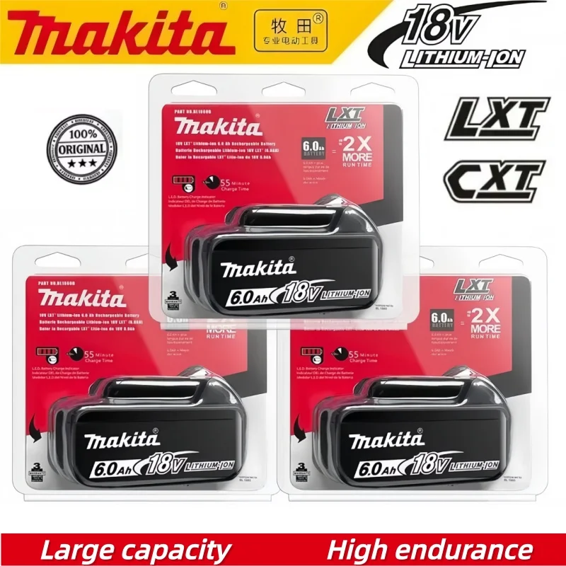 

Makita 18V 6.0Ah Battery New Original Rechargeable Battery For Makita BL1830B BL1850B BL1850 BL1840 BL1815 Replacement Battery