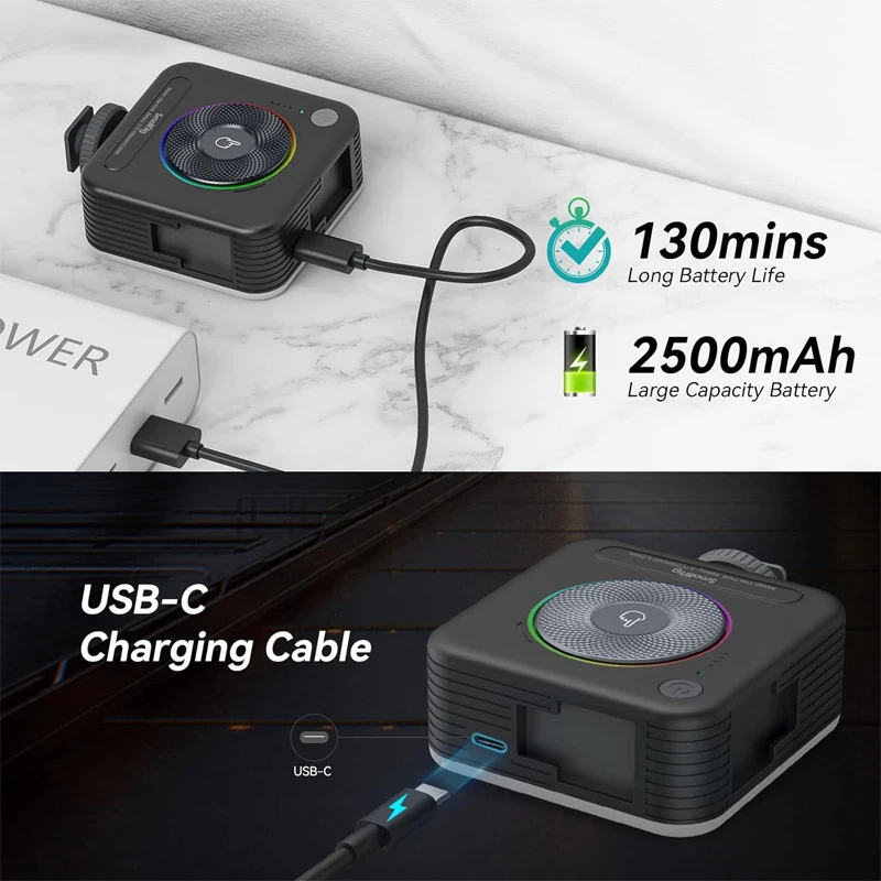 SmallRig P108 RGB Video Light Portable LED Camera Lamp 360° Full Color Photography Lighting for YouTube Vlogging -4055