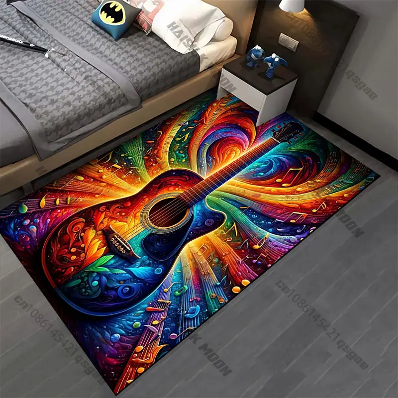 Music emotions colors bursting vibrantly carpet Yoga living room room decor children's crawling mat doormat area rug