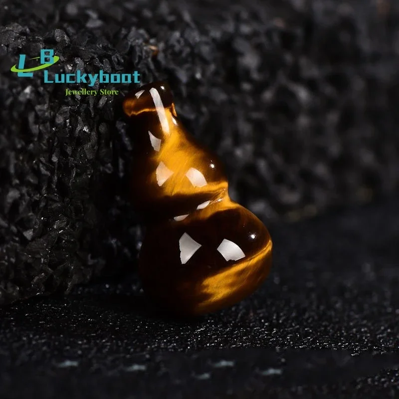 الطبيعية عين النمر حجر اليشم القرع قلادة قلادة موضة سحر المجوهرات منحوتة تميمة الحظ هدايا للنساء الرجال حبل مجاني