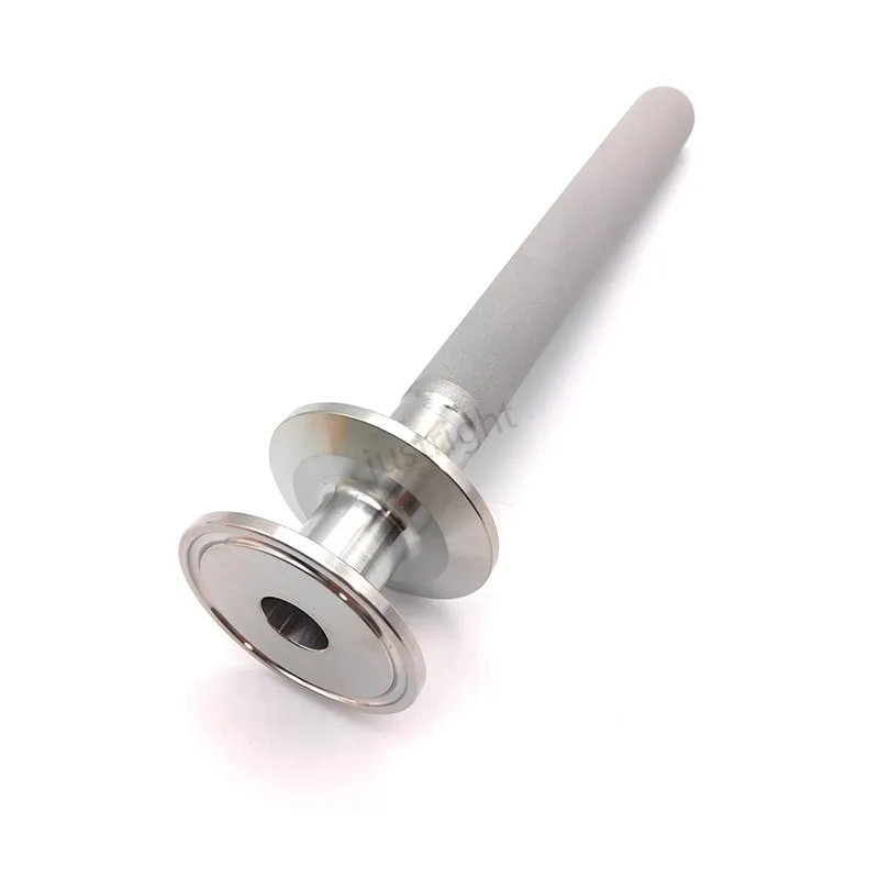 2 Micron Stainless Steel Aeration Stone with Dual 50.5mm Tri Clamp, 316L Oxygen Diffuser for Homebrew Beer Fermentation System