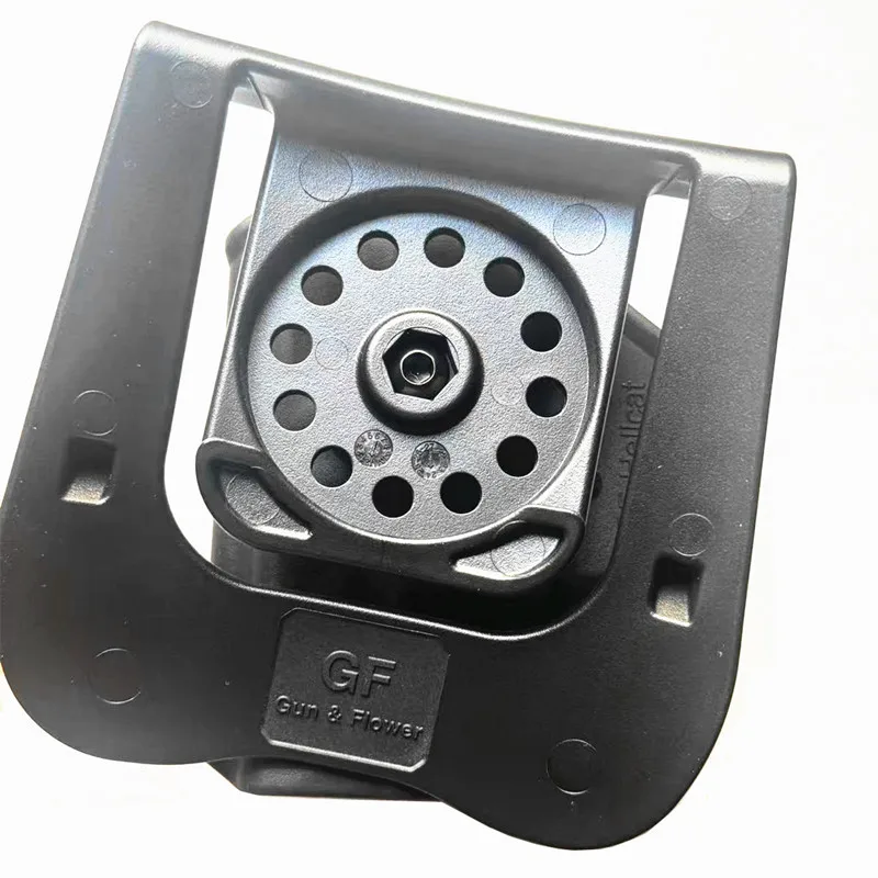 Funda OWB compatible con Springfield Hellcat microcompacta, paleta, 360 ajustable, cinturón exterior de mano derecha con liberación de dedo de canto/index