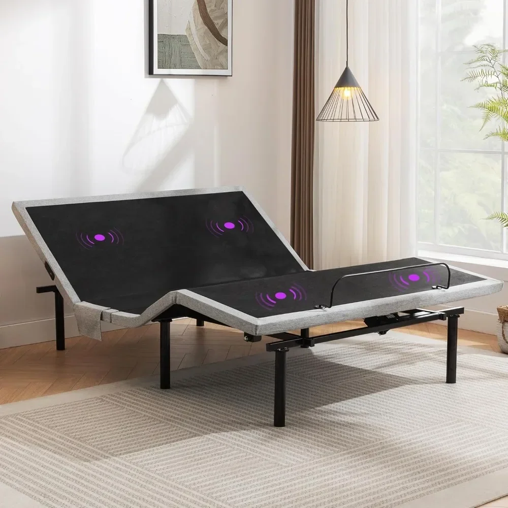 

Adjustable Bed Frame , Adjustable Bed Base with Massage, Zero Gravity Electric Bed with Wireless Remote, Head and Foot Incline