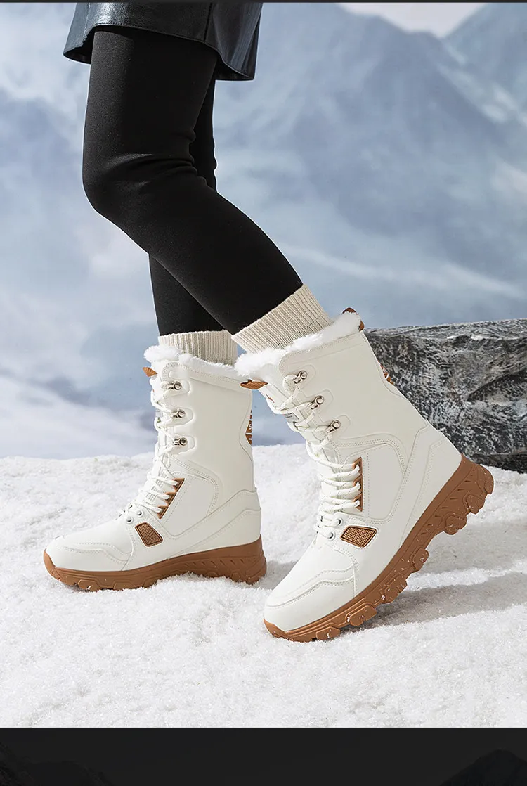 Skypilot Outdoor-Schneeschuhe für Herren, wasserdichte Damenstiefel, Trekking-Sneaker, Wanderschuhe, Winter-Sneaker, hochgeschnittene warme Skistiefel. – Detail 3