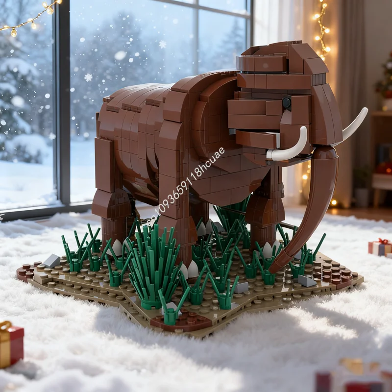 

801 шт. MOC охотники на мамонту, модель пещерного человека, строительные блоки, игрушка, строительный рождественский подарок, креативная идея, образование, детский день рождения