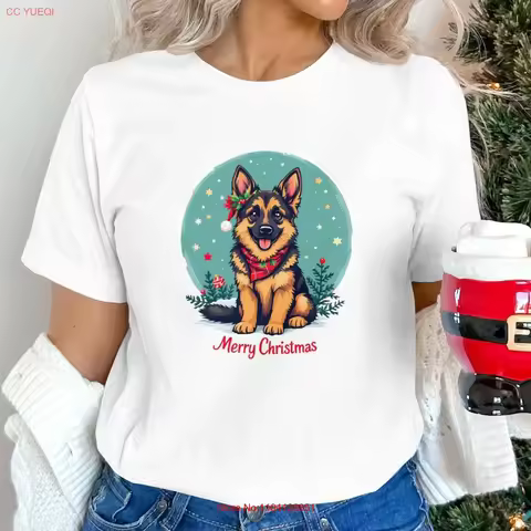 Funny Christmas Dog T Shirt Idea Happy Holiday Design vintage Washed Slightly streetwear Unisex designer clothes Stretched Soft