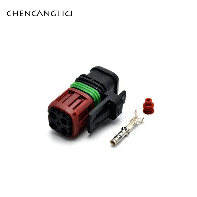 

1 Set 4 Pin Tyco Auto Plastic Housing Electric Connector Plug Waterproof Wire Harness Cable Socket for Volvo 1337352-1