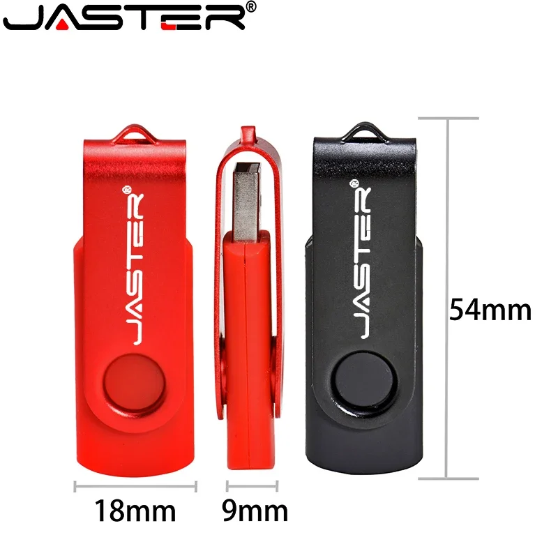 JASTER Plastic USB 2.0 Flash Drives 128GB Business Pen drive 64GB Free key chain Black 32GB Memory stick 16GB U disk for Laptop