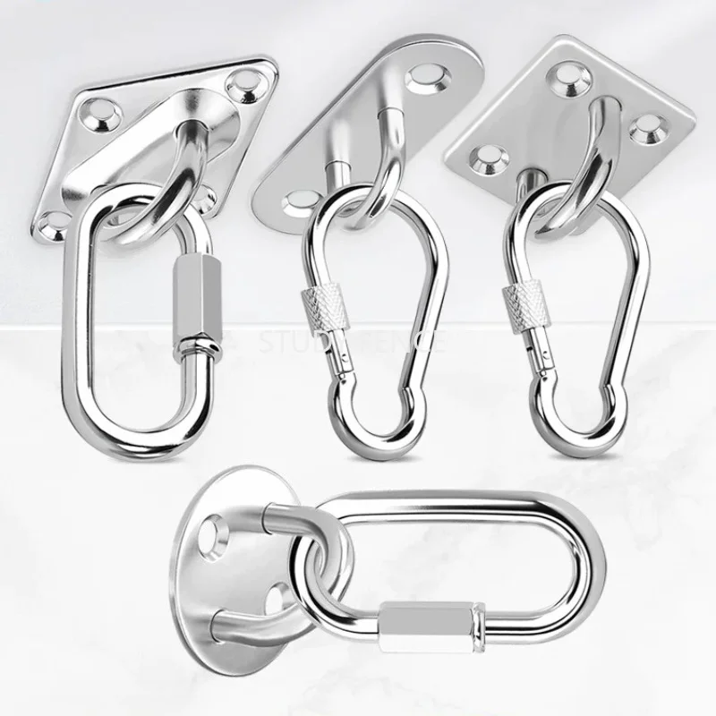

4PCS 304 Stainless Steel Load-bearing Hook Hook Suspension Ring Sandbag Fixing Hook Curtain Fixing Tool Hardware Accessories