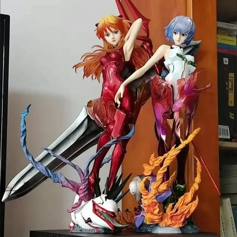 New 62cm EVA Action Figure Rei Ayanami Neon Genesis Evangelion Asuka Langley Soryu Anime Peripherals Model Ornaments Gifts Toys