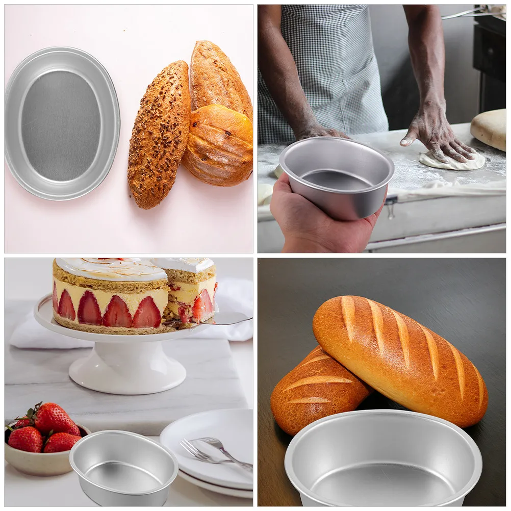 12Pcs Anodized Aluminum Alloy Baking Mold Set Non-Stick Honeycomb Heat Distribution for Dessert Pudding Chiffon Cake Mousse Loaf