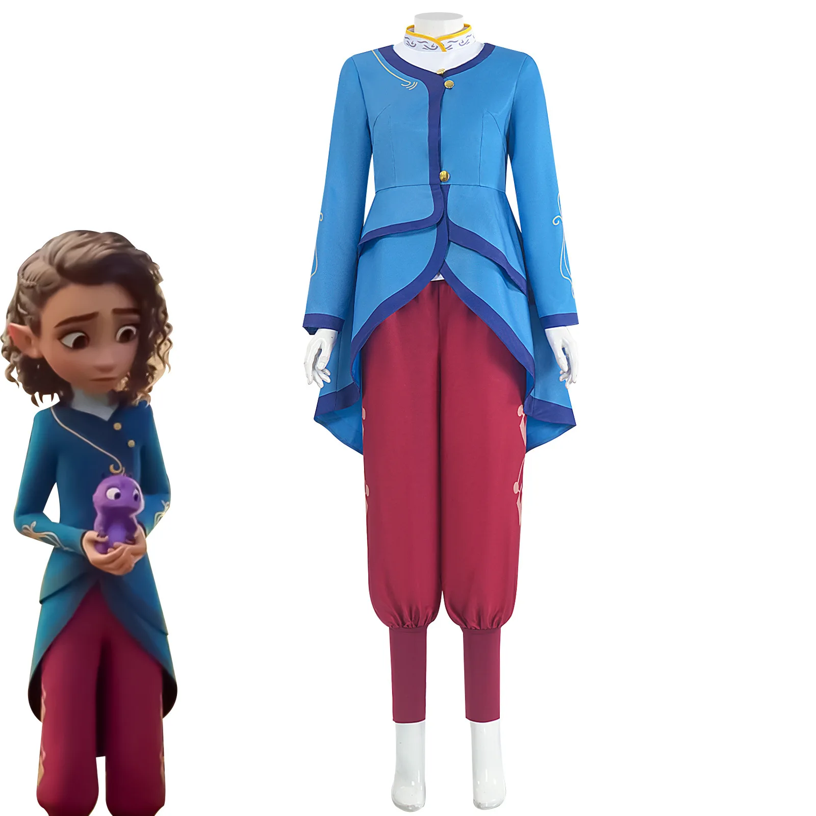 الأوروبية والأمريكية فيلم ماجيك الحب الإملائي تأثيري حلي إليان تأثيري فستان 2D أنيمي مرحلة الأداء زي #1